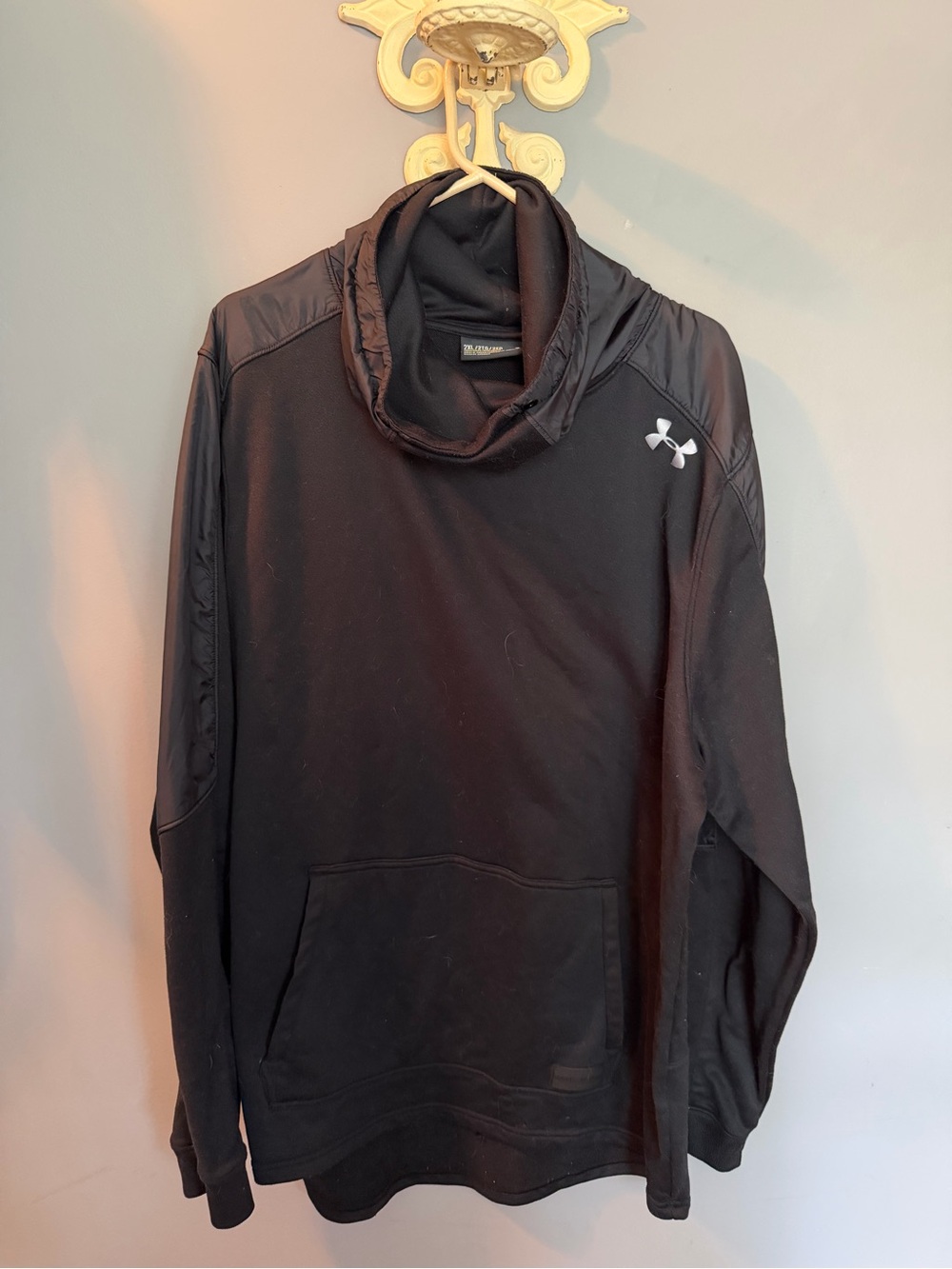 Under Armour Black Hooded Pullover with Subtle Logo